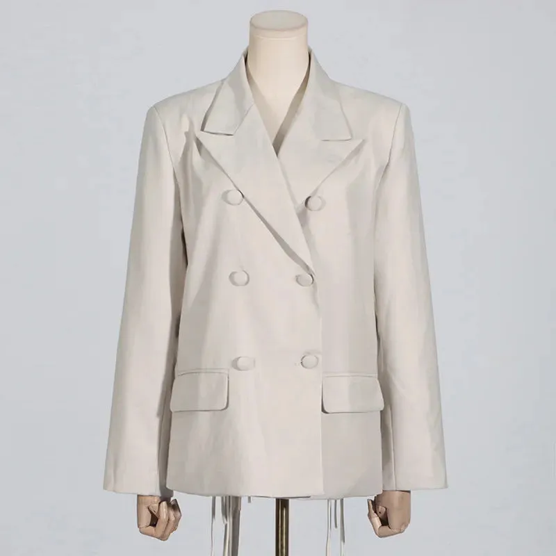 Trend4us Luxe Backless Lace-Up Blazer
