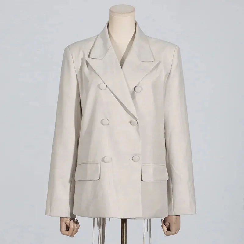 Trend4us Luxe Backless Lace-Up Blazer