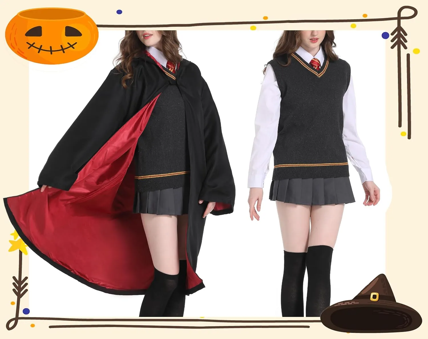 Unisex Vest Sweater Knited V-Neck Sleeveless Waistcoat Top Pullover Uniform Halloween Cosplay Costume Winter&Fall