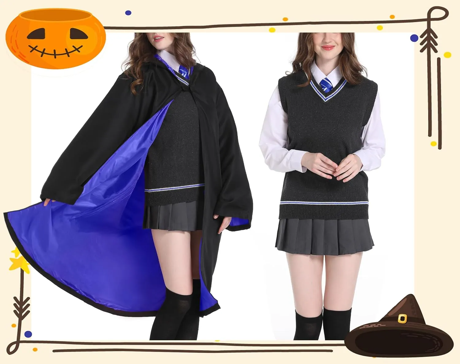 Unisex Vest Sweater Knited V-Neck Sleeveless Waistcoat Top Pullover Uniform Halloween Cosplay Costume Winter&Fall