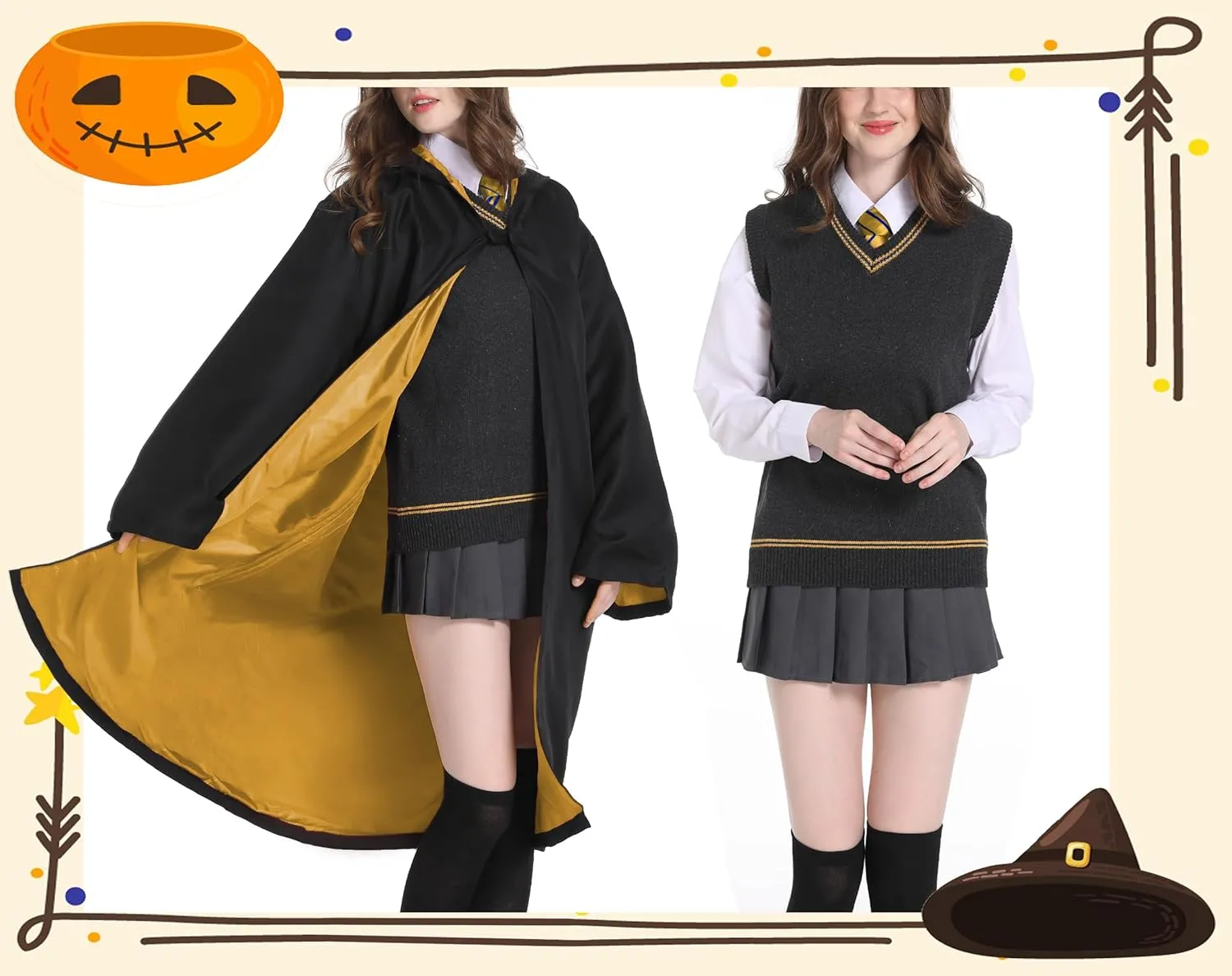 Unisex Vest Sweater Knited V-Neck Sleeveless Waistcoat Top Pullover Uniform Halloween Cosplay Costume Winter&Fall