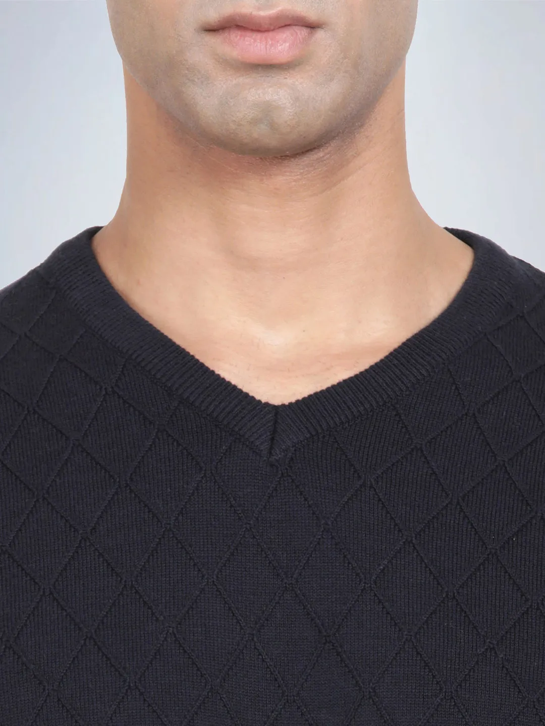 V Neck Navy Full Sleeve Pullover