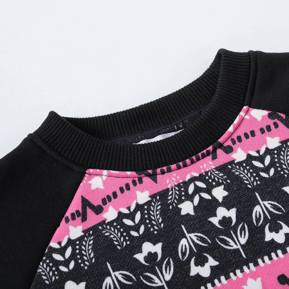 Vauva FW23 - Girls Organic Cotton Long Sweatshirt (Black)