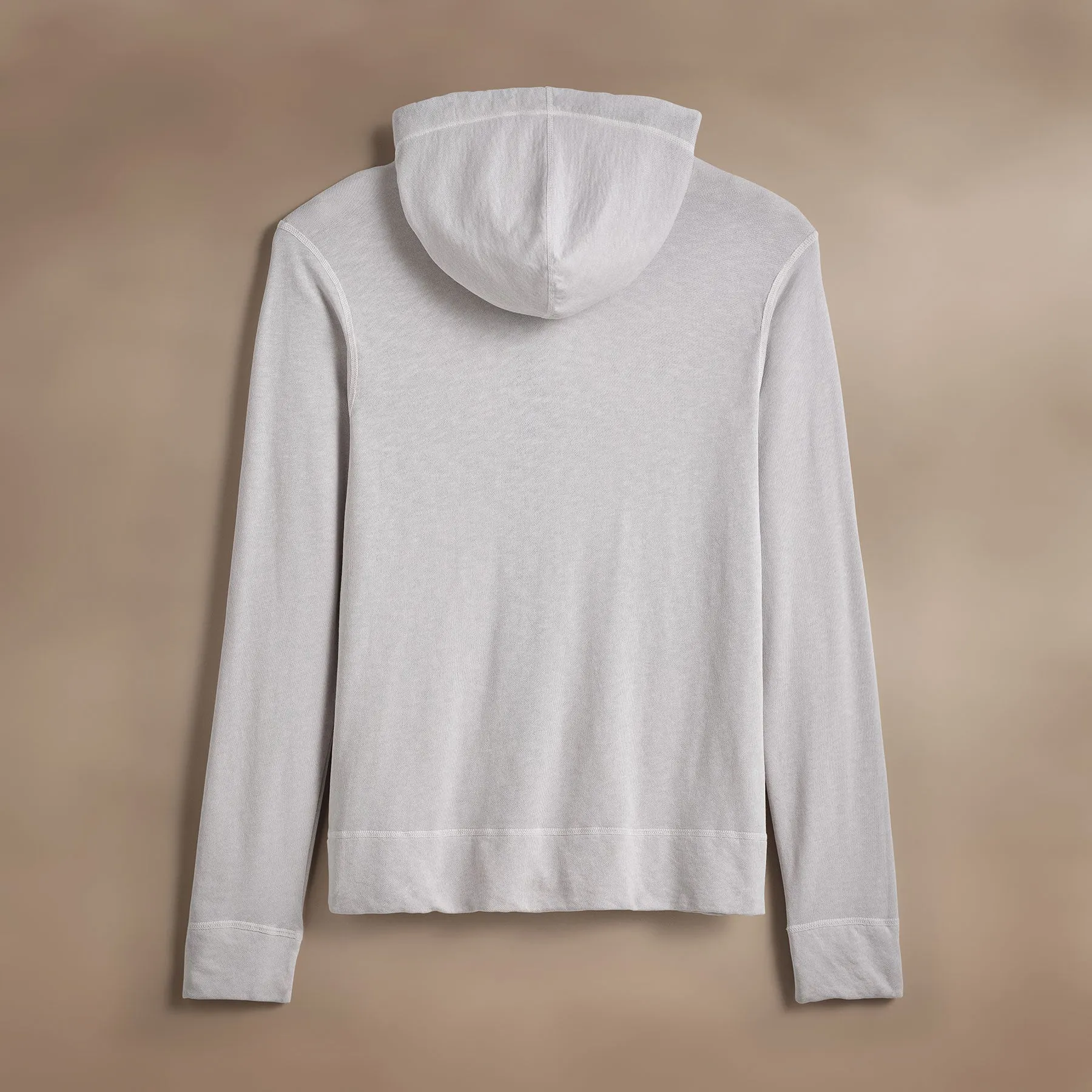 Vintage French Terry Zip Up Hoodie - Light Mist Pigment