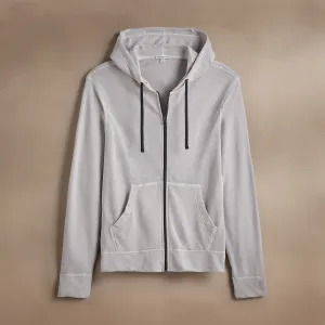 Vintage French Terry Zip Up Hoodie - Light Mist Pigment
