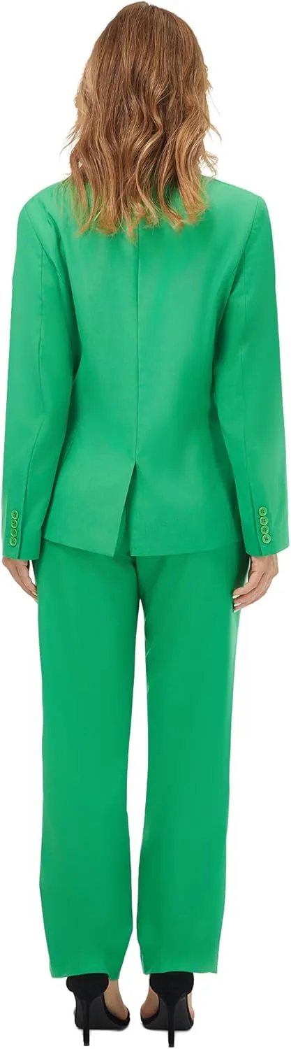 Women's 2 Piece Suit Lady 2 Button Business Work Office Slim Fit Blazer Jacket Pants Set