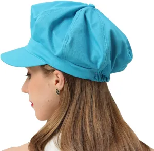 Womens Newsboy Cap Summer Beret Cap- 100% Cotton 8 Panels Vintage Cabbie Hat- Octagonal Visor Cap for Women Girls Ladies Gift