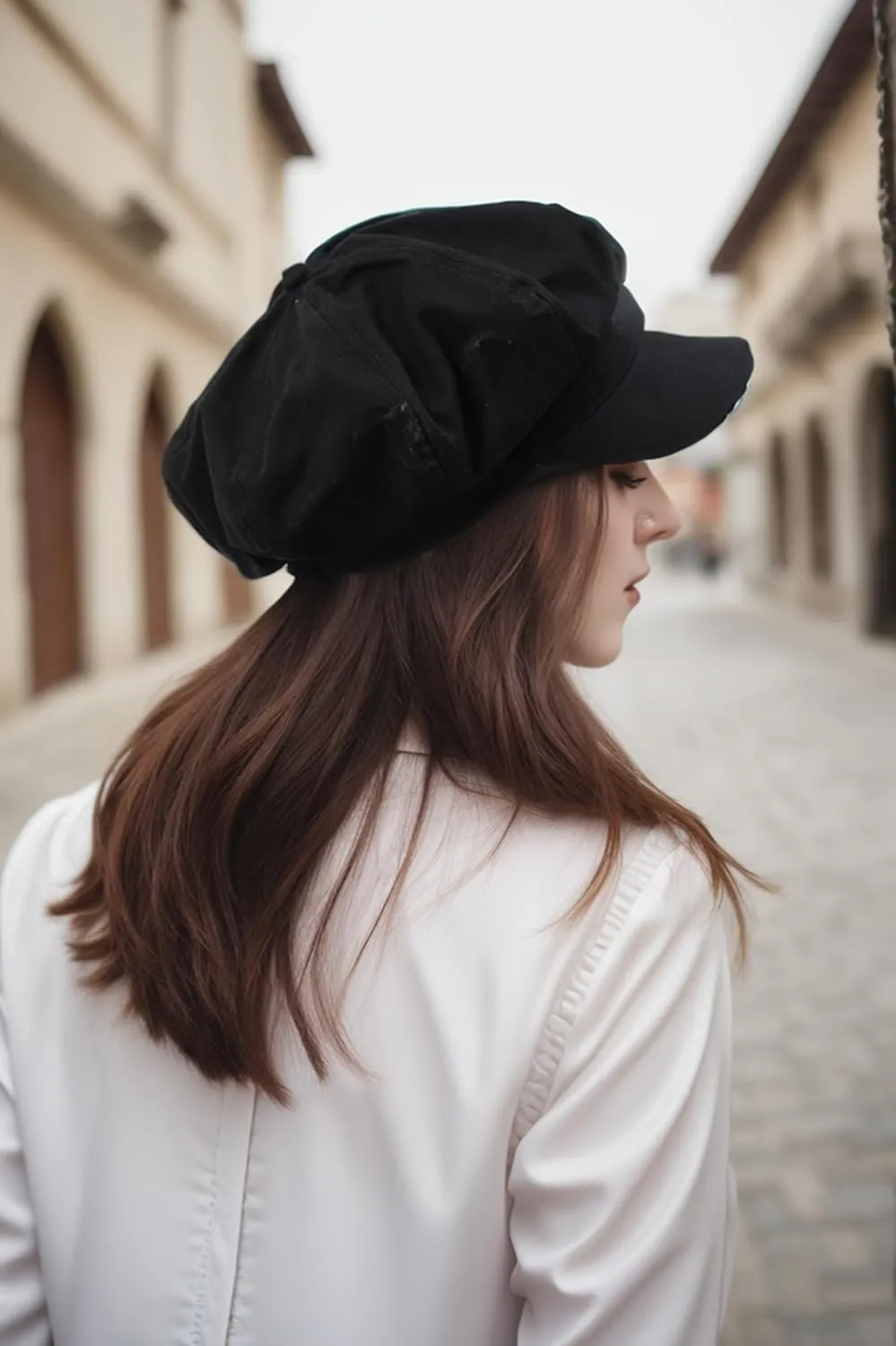 Womens Newsboy Cap Summer Beret Cap- 100% Cotton 8 Panels Vintage Cabbie Hat- Octagonal Visor Cap for Women Girls Ladies Gift