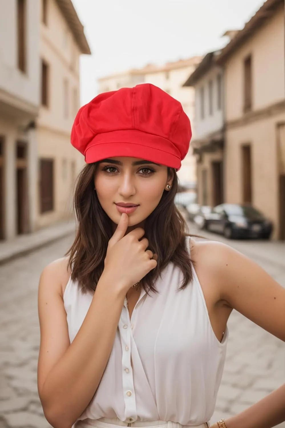 Womens Newsboy Cap Summer Beret Cap- 100% Cotton 8 Panels Vintage Cabbie Hat- Octagonal Visor Cap for Women Girls Ladies Gift