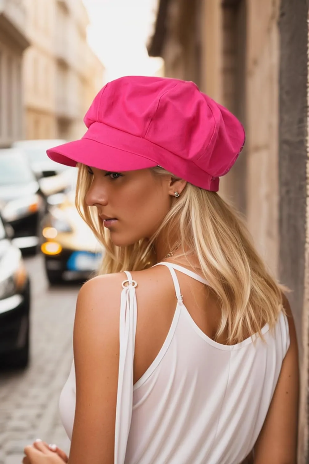 Womens Newsboy Cap Summer Beret Cap- 100% Cotton 8 Panels Vintage Cabbie Hat- Octagonal Visor Cap for Women Girls Ladies Gift