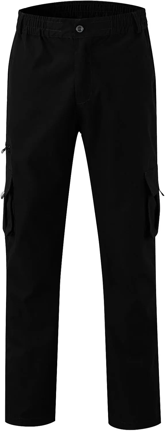 Work Cargo Pants for Men Lightweight Relaxed Fit Dress Trousers Outdoor Hiking Joggers Pant with Multi Pockets