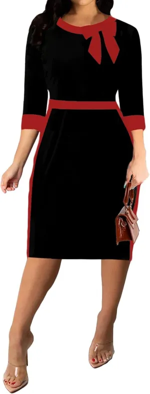 Xinlees Women's Bodycon Pencil Dress Sexy Short Ruffles Sleeve Clubwear Basic Fitted Outfits Casual Midi Dresses