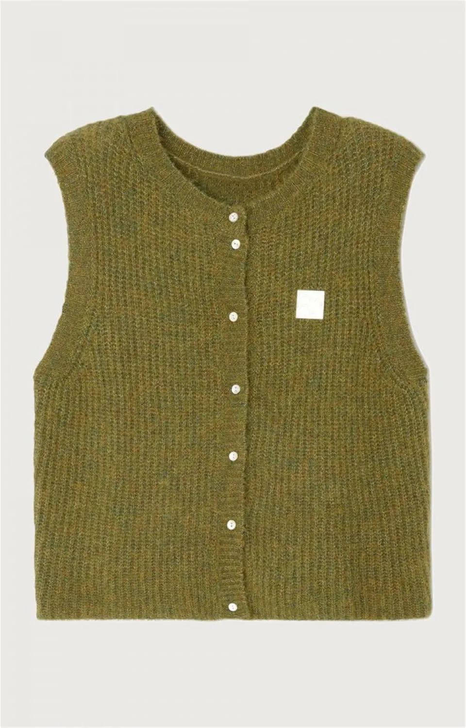 Y2k Girls Summer Knitted Vest Women Knitted Sweater Vest Sleeveless Button Down Ribbed Knit Cardigan Tank Top