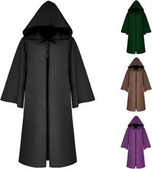 Ytfsrukp Unisex Adult Shadow Wizard Money Gang Costume Cloak Hooded Cosplay Outfits Robe Cape Halloween Vampire Cloak Witch