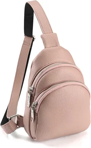 YUAKOU Fashion Small Sling Bag For Women Leather Crossbody Fanny Packs Chest Bag For Woman Girl