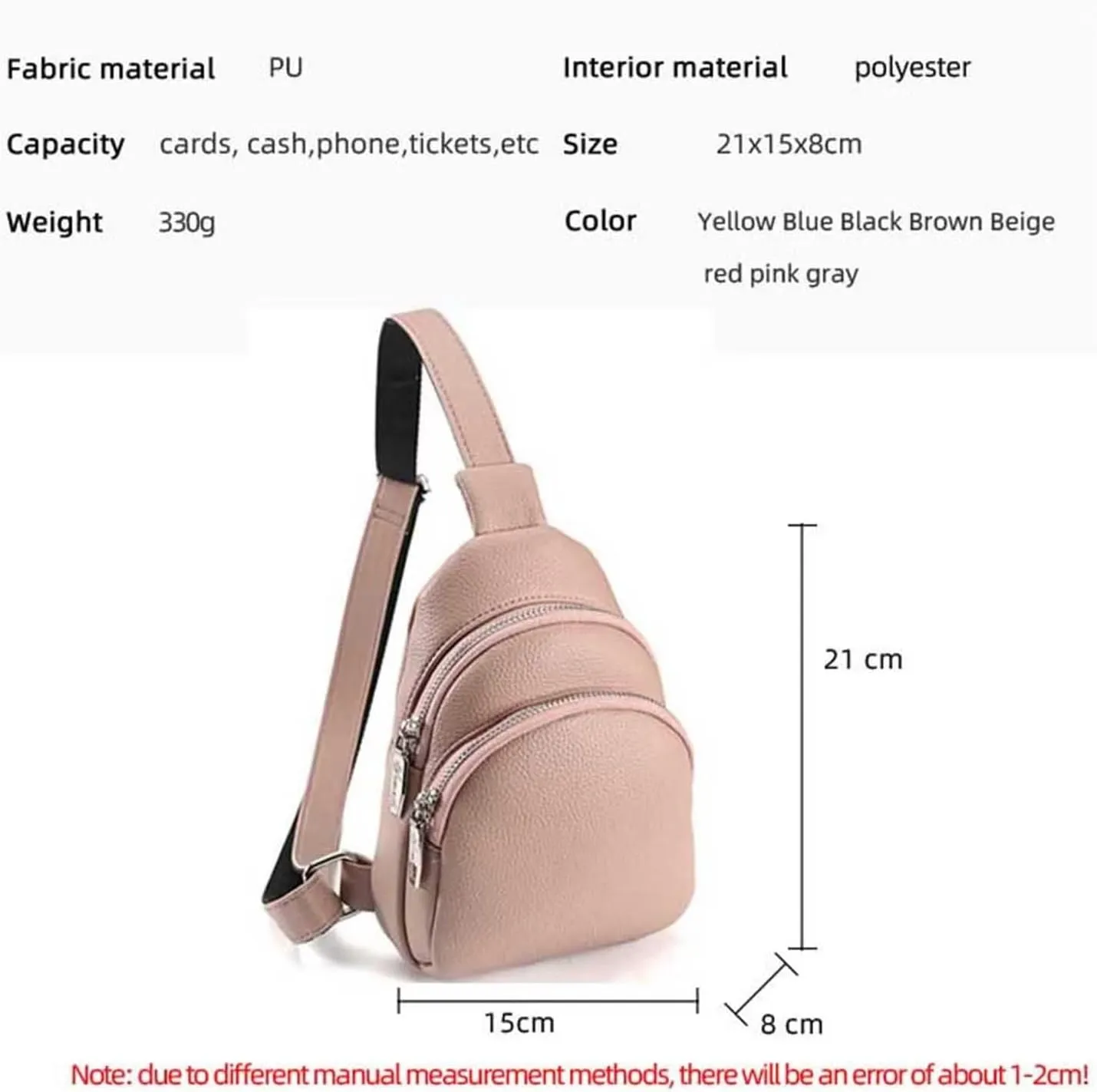 YUAKOU Fashion Small Sling Bag For Women Leather Crossbody Fanny Packs Chest Bag For Woman Girl