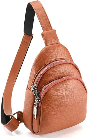 YUAKOU Fashion Small Sling Bag For Women Leather Crossbody Fanny Packs Chest Bag For Woman Girl