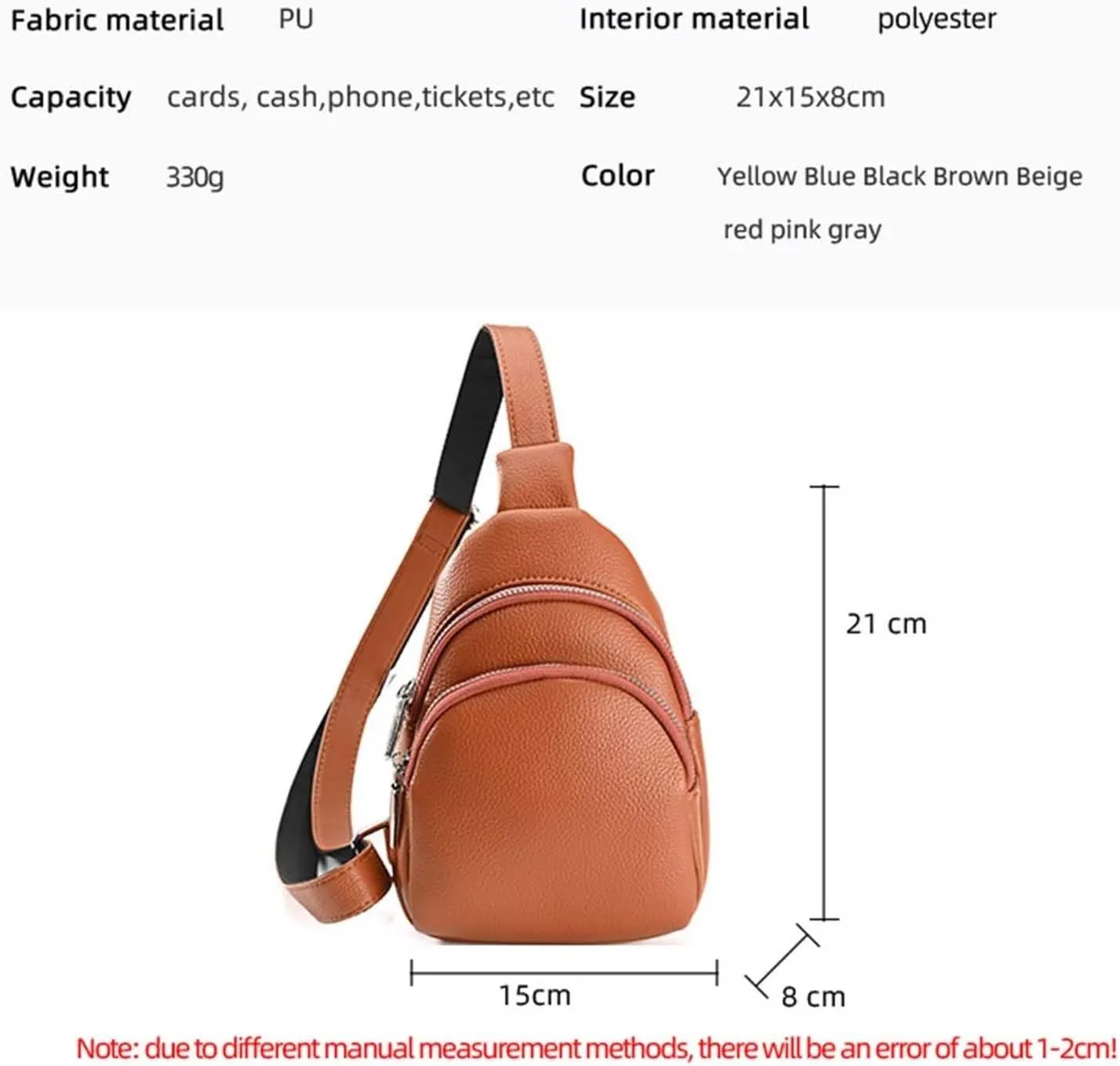YUAKOU Fashion Small Sling Bag For Women Leather Crossbody Fanny Packs Chest Bag For Woman Girl